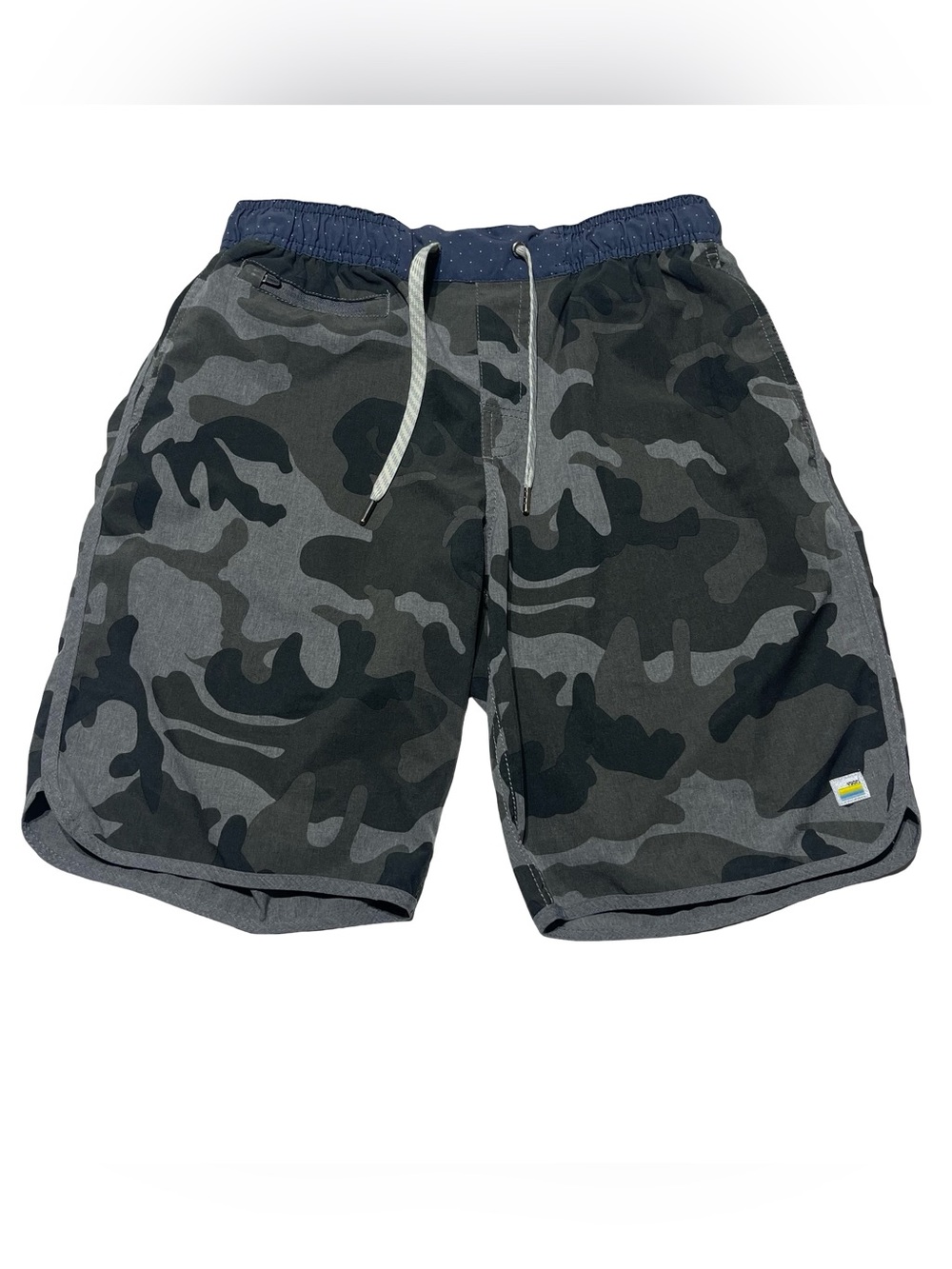 Vuori Banks Shorts Men's Small Green Gray Camo Athletic Drawstring V330
